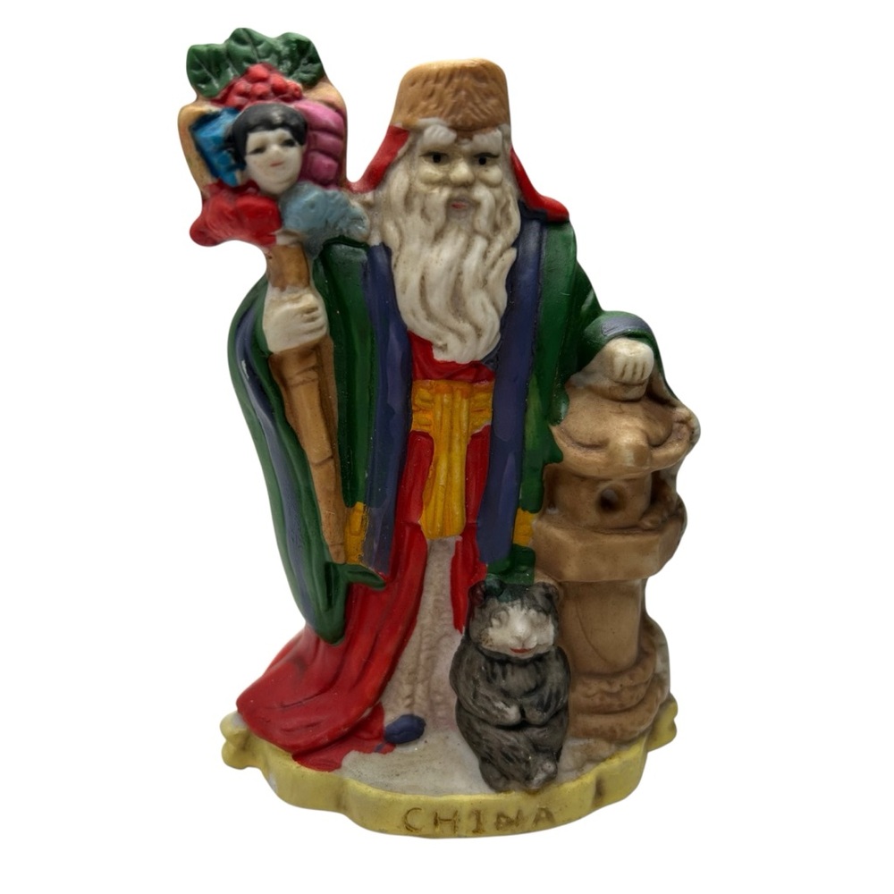 Santas of the Nations CHINA Painted Porcelain Christmas Figurine RSVP 1991